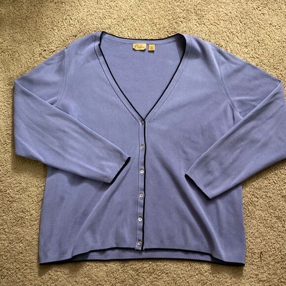 Blue Caslon 1X Button Up Top - Picture 1 of 5